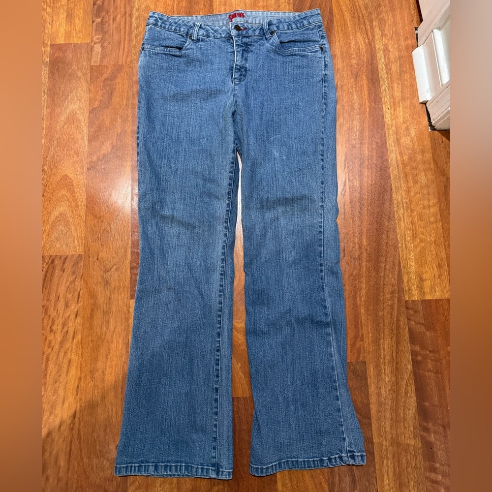 SMITH vintage 90s Blue denim high waist rise Flare Women's Jeans size 14